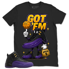 Graphic Tee to Match Air Jordan 12 Field Purple | Got 'Em Bread Shirt | Zadago