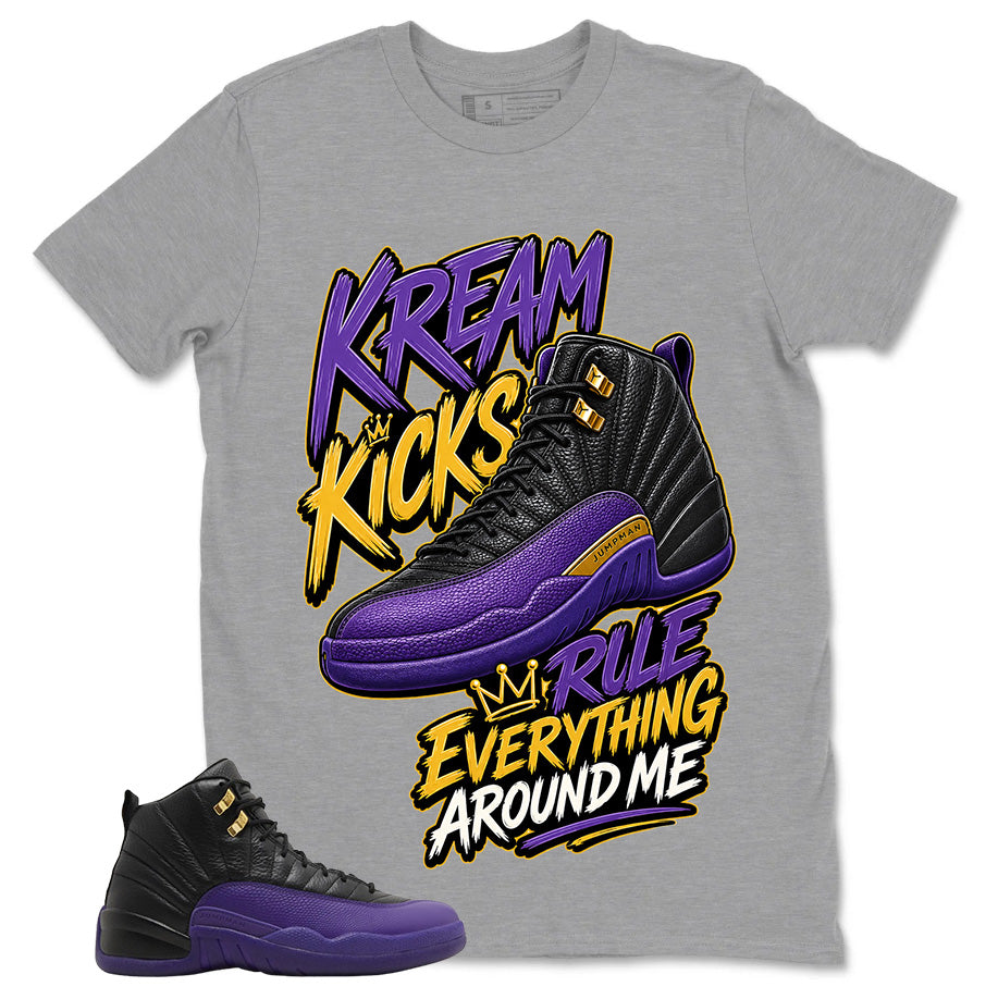 Graphic Tee to Match Air Jordan 12 Field Purple | Kream Kicks Shirt | Zadago