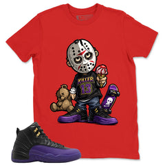 Graphic Tee to Match Air Jordan 12 Field Purple | Little Jason Shirt | Zadago