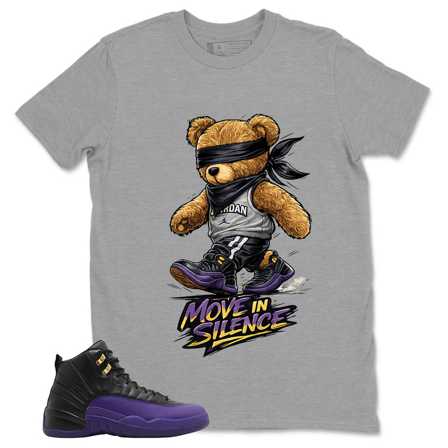 Graphic Tee to Match Air Jordan 12 Field Purple | Move In Silence Shirt | Zadago