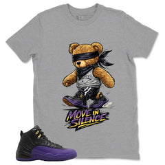 Graphic Tee to Match Air Jordan 12 Field Purple | Move In Silence Shirt | Zadago