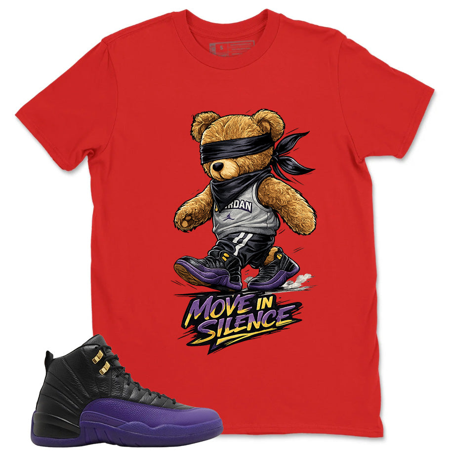 Graphic Tee to Match Air Jordan 12 Field Purple | Move In Silence Shirt | Zadago
