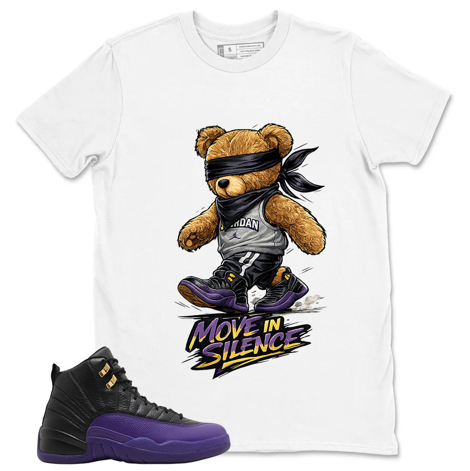 Graphic Tee to Match Air Jordan 12 Field Purple | Move In Silence Shirt | Zadago
