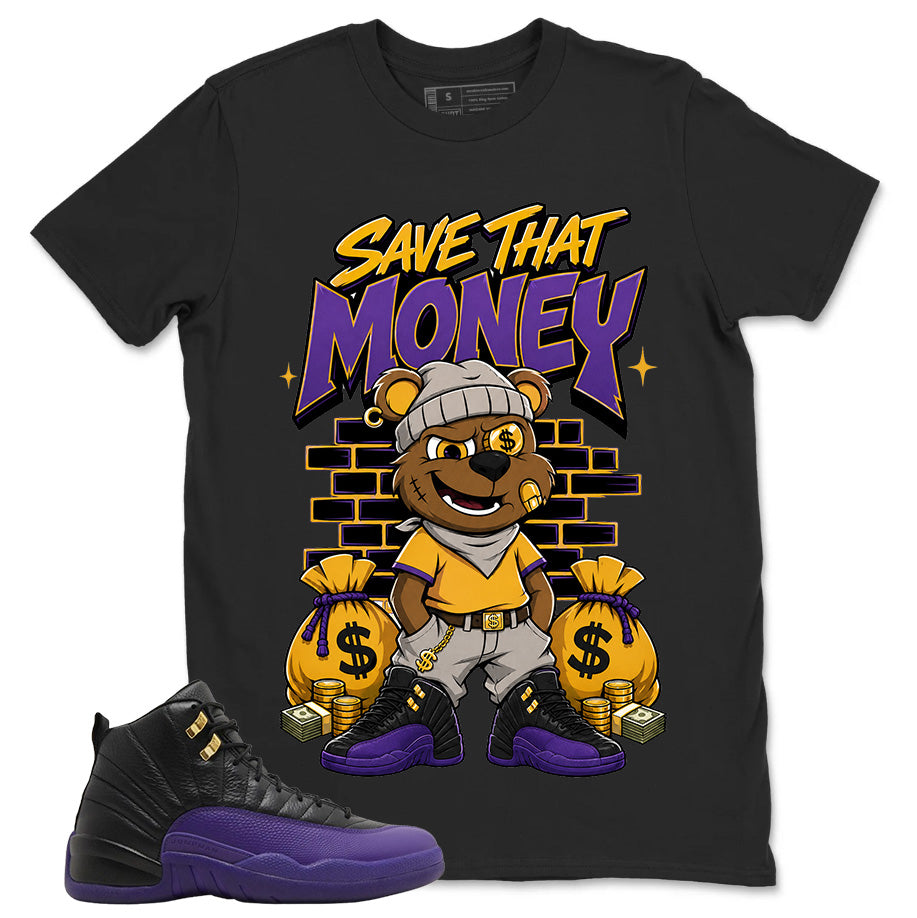 Graphic Tee to Match Air Jordan 12 Field Purple | Save That Money Shirt | Zadago