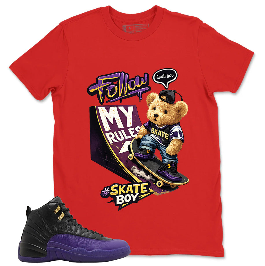 Graphic Tee to Match Air Jordan 12 Field Purple | Skate Boy Shirt | Zadago