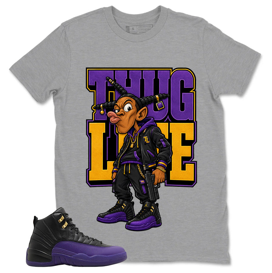 Graphic Tee to Match Air Jordan 12 Field Purple | Thug Life Shirt | Zadago