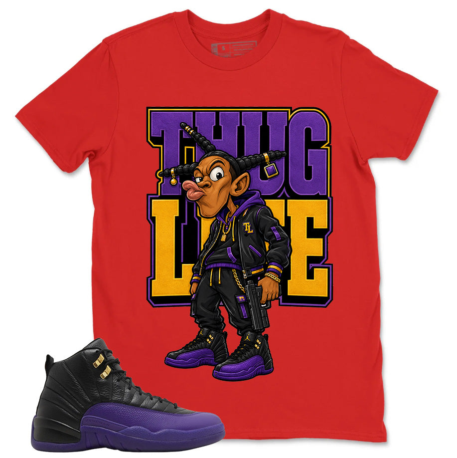 Graphic Tee to Match Air Jordan 12 Field Purple | Thug Life Shirt | Zadago
