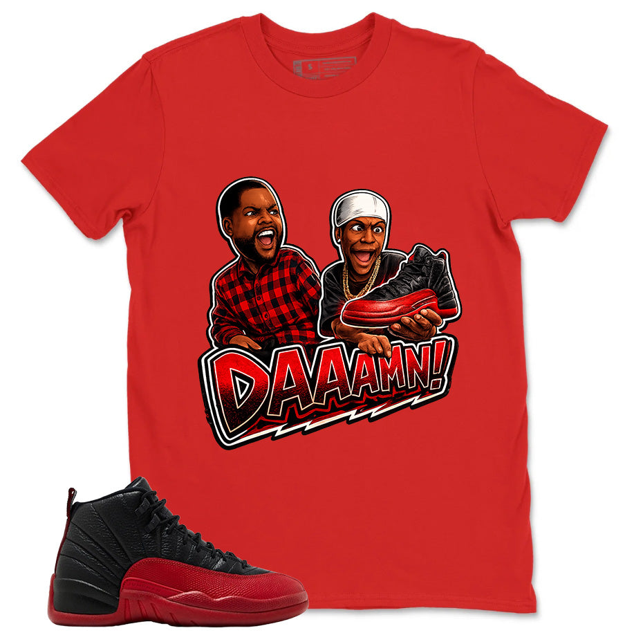 Graphic Tee to Match Air Jordan 12 Flu Game | Daaamn Sneaker Shirt | Zadago