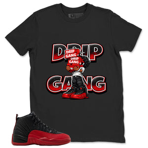 Graphic Tee to Match Air Jordan 12 Flu Game | Drip Gang Shirt | Zadago