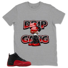 Graphic Tee to Match Air Jordan 12 Flu Game | Drip Gang Shirt | Zadago