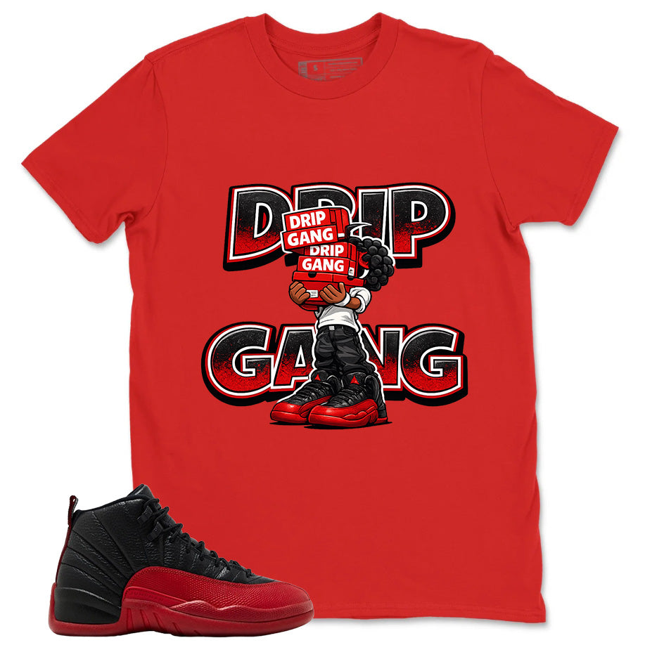 Graphic Tee to Match Air Jordan 12 Flu Game | Drip Gang Shirt | Zadago