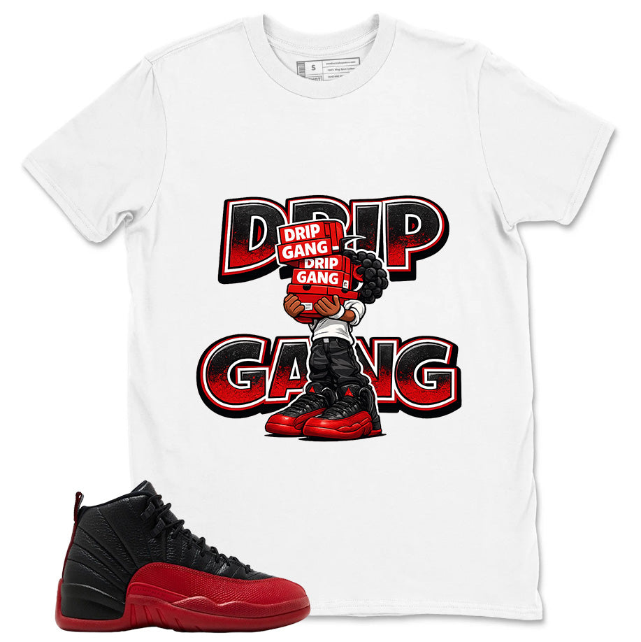 Graphic Tee to Match Air Jordan 12 Flu Game | Drip Gang Shirt | Zadago