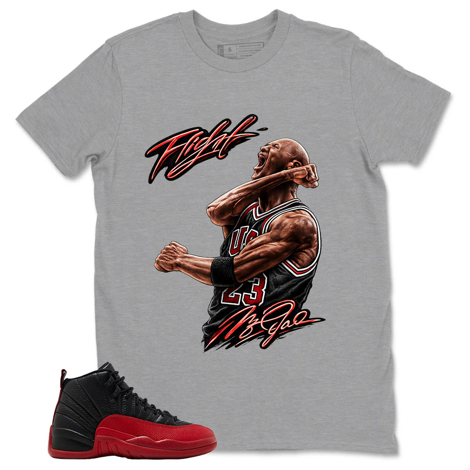 Graphic Tee to Match Air Jordan 12 Flu Game | Flight Legend Shirt | Zadago