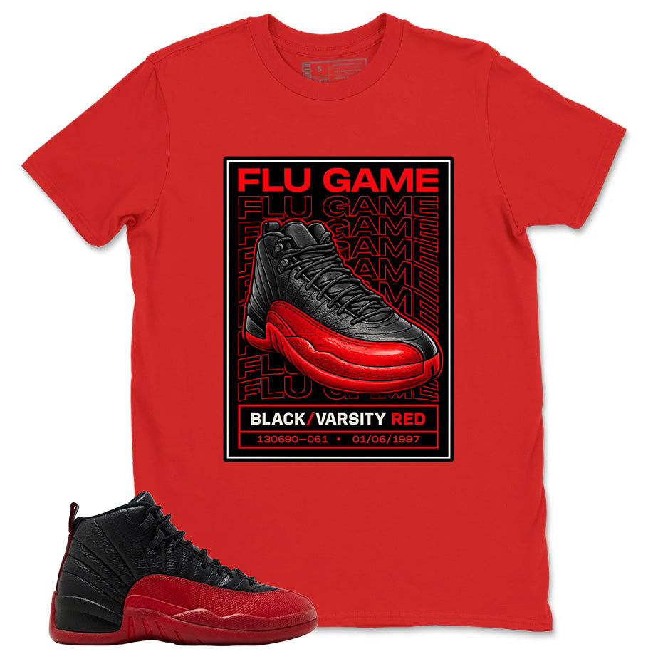 Graphic Tee to Match Air Jordan 12 Flu Game | Flu Game Shirt | Zadago