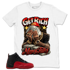 Graphic Tee to Match Air Jordan 12 Flu Game | Money Talk Shirt | Zadago