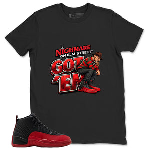 Graphic Tee to Match Air Jordan 12 Flu Game | Nightmare On Elm Street Shirt | Zadago