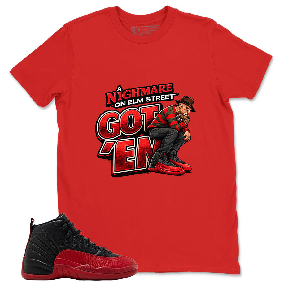 Graphic Tee to Match Air Jordan 12 Flu Game | Nightmare On Elm Street Shirt | Zadago