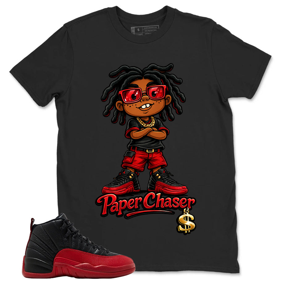 Graphic Tee to Match Air Jordan 12 Flu Game | Paper Chaser Shirt | Zadago