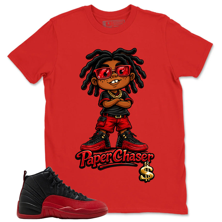 Graphic Tee to Match Air Jordan 12 Flu Game | Paper Chaser Shirt | Zadago