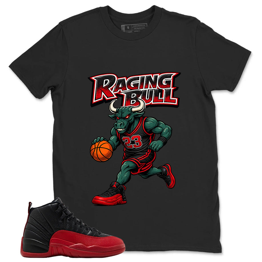 Graphic Tee to Match Air Jordan 12 Flu Game | Raging Bull Shirt | Zadago