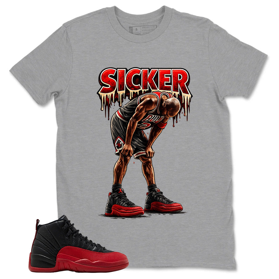 Graphic Tee to Match Air Jordan 12 Flu Game | Sicker Shirt | Zadago