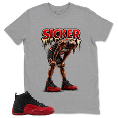 Graphic Tee to Match Air Jordan 12 Flu Game | Sicker Shirt | Zadago