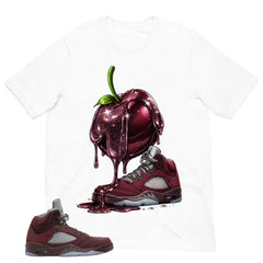 Graphic Tee to Match Air Jordan 5 Burgundy | Apple Dripping Shirt | Zadago