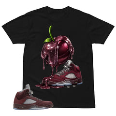 Graphic Tee to Match Air Jordan 5 Burgundy | Apple Dripping Shirt | Zadago
