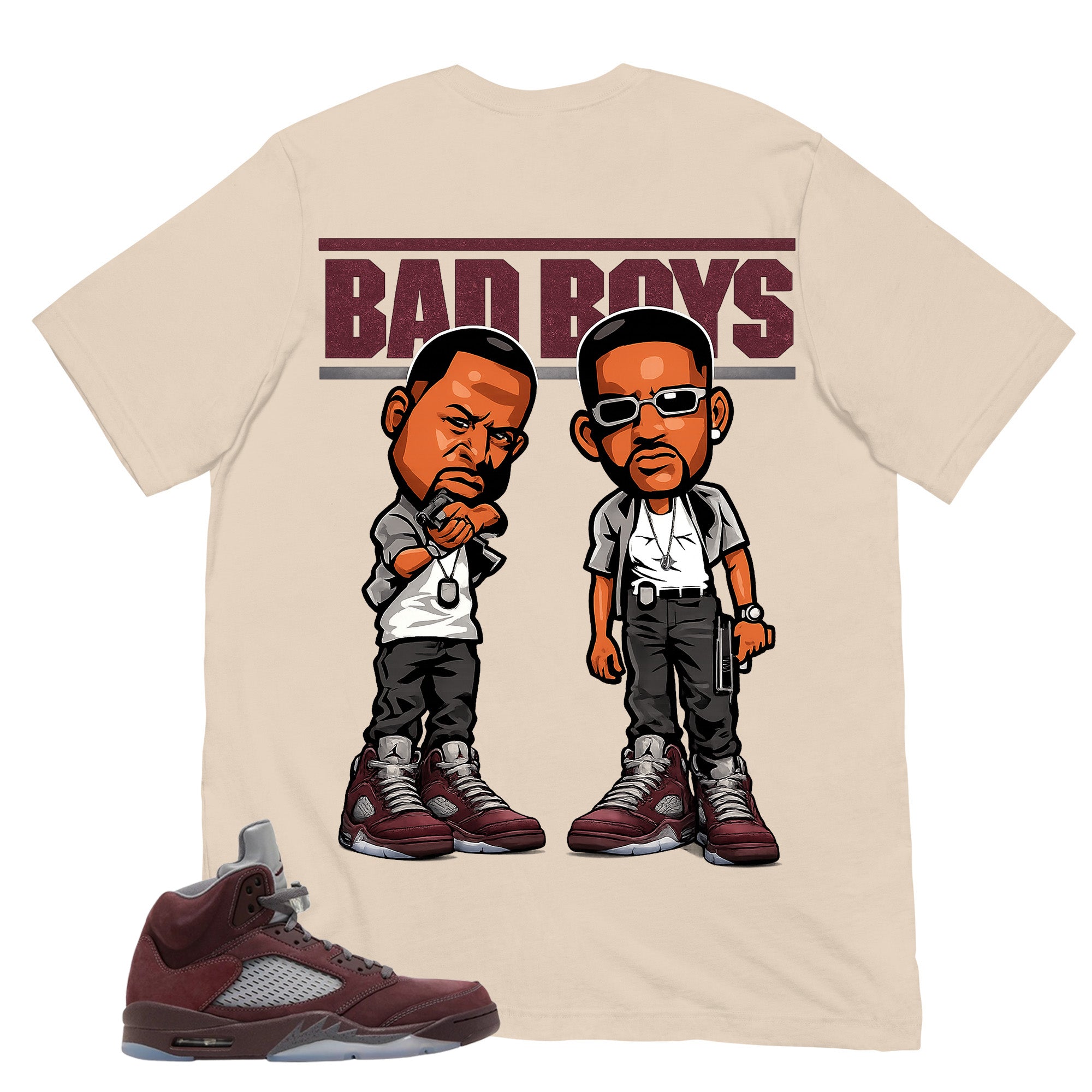 Graphic Tee to Match Air Jordan 5 Burgundy | Bad Boys Shirt | Zadago