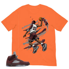 Graphic Tee to Match Air Jordan 5 Burgundy | Ball Time Shirt | Zadago