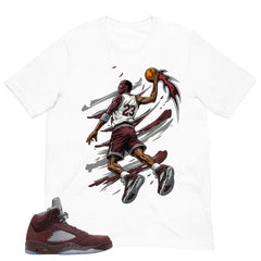 Graphic Tee to Match Air Jordan 5 Burgundy | Ball Time Shirt | Zadago