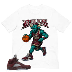 Graphic Tee to Match Air Jordan 5 Burgundy | Bulls 23 Shirt | Zadago