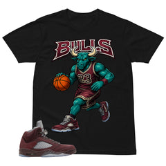 Graphic Tee to Match Air Jordan 5 Burgundy | Bulls 23 Shirt | Zadago
