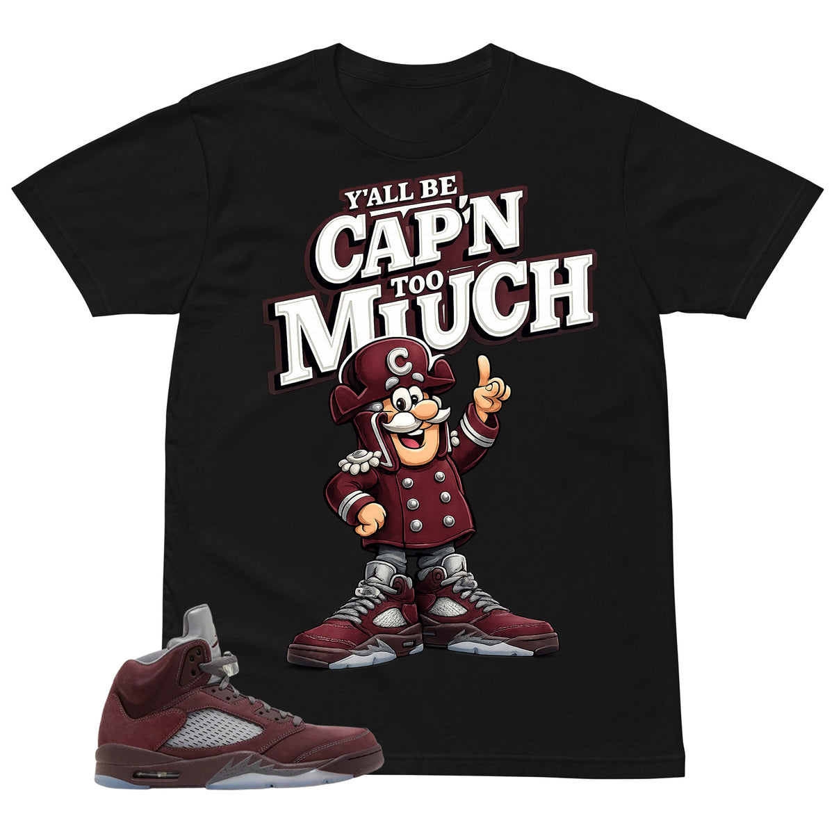 Graphic Tee to Match Air Jordan 5 Burgundy | Finesse The Bag Shirt | Zadago