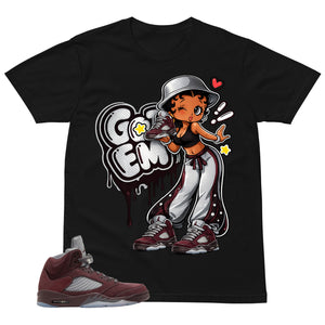 Graphic Tee to Match Air Jordan 5 Burgundy | Got 'Em Lady Shirt | Zadago