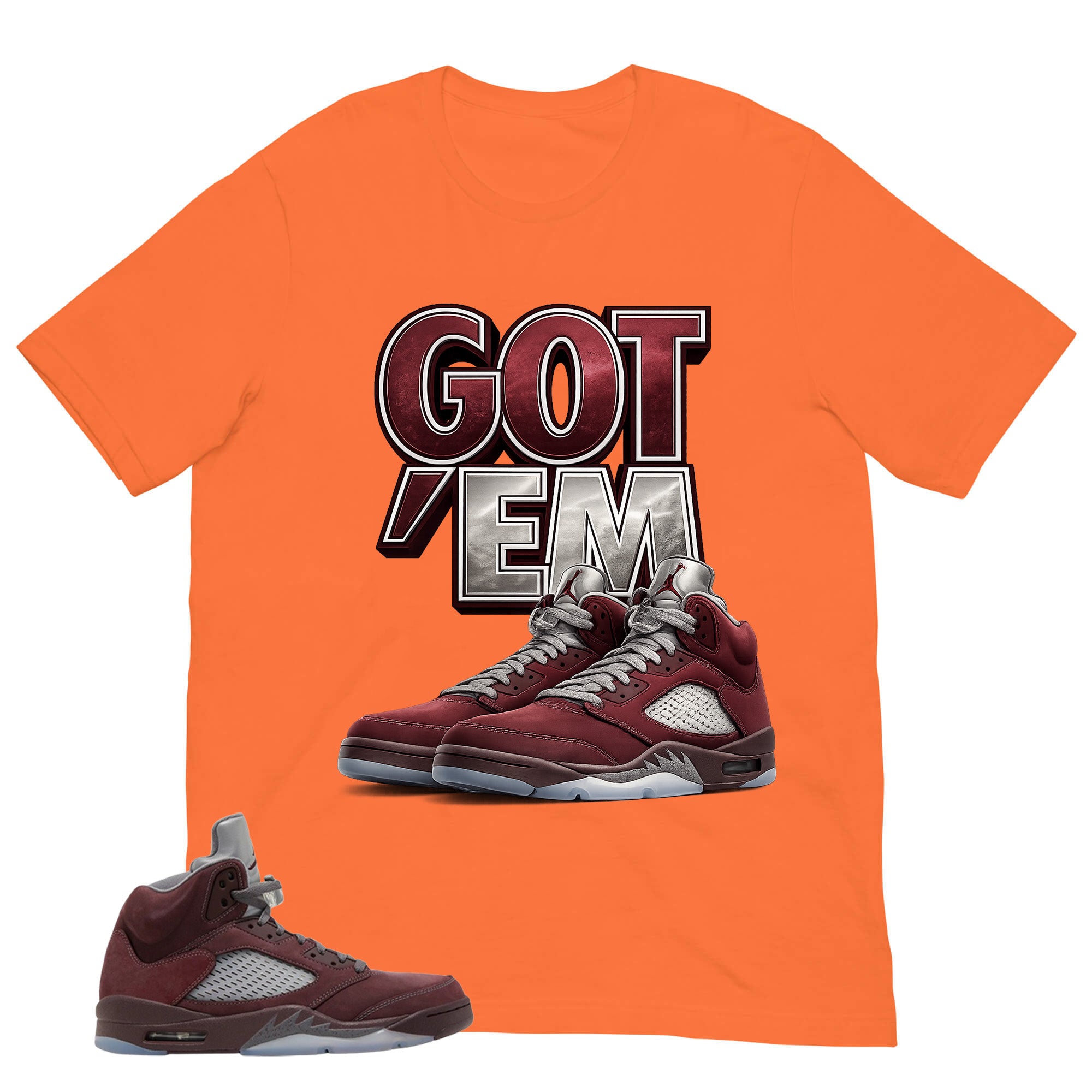 Graphic Tee to Match Air Jordan 5 Burgundy | Got 'Em Sneaker Shirt | Zadago