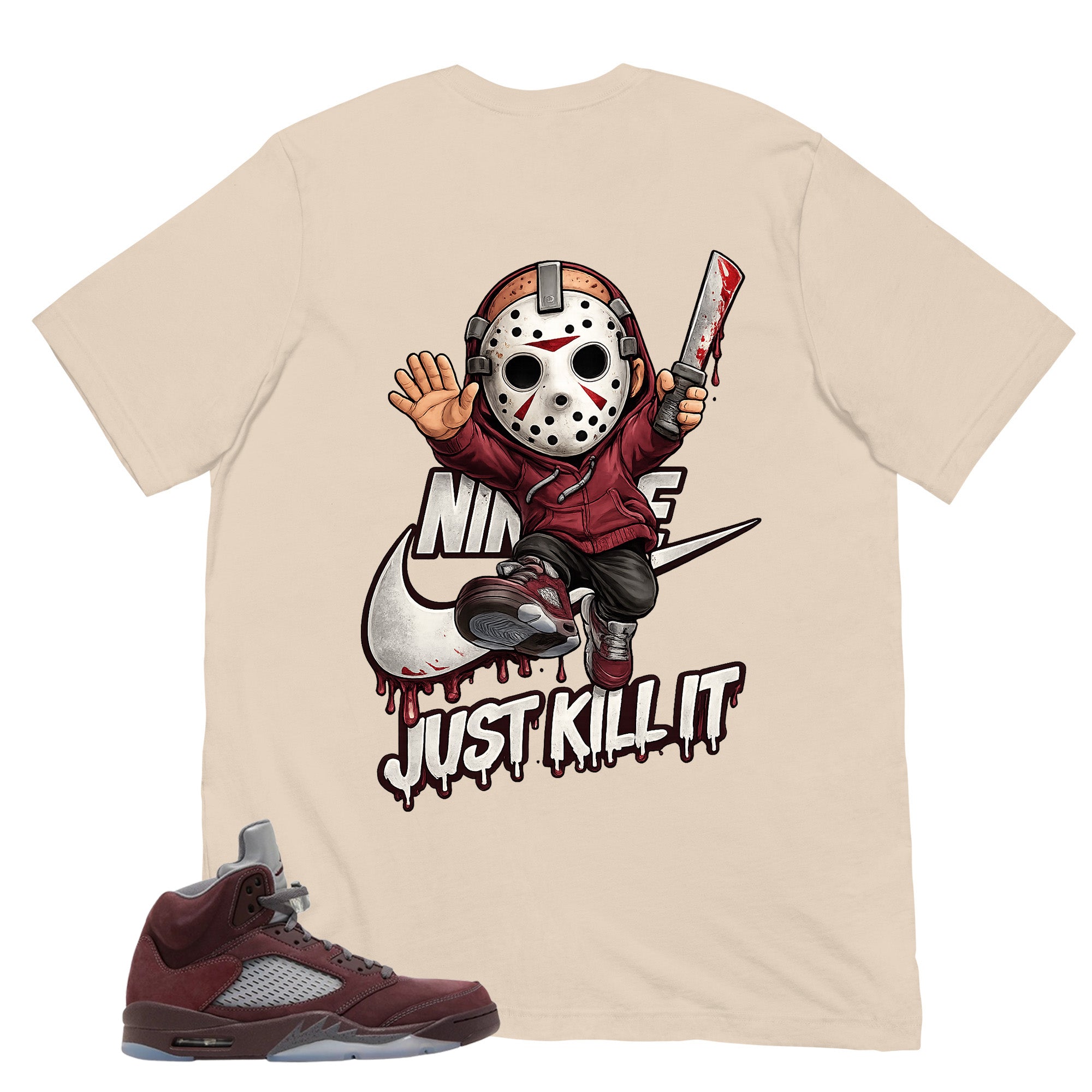 Graphic Tee to Match Air Jordan 5 Burgundy | Just Kill It Shirt | Zadago