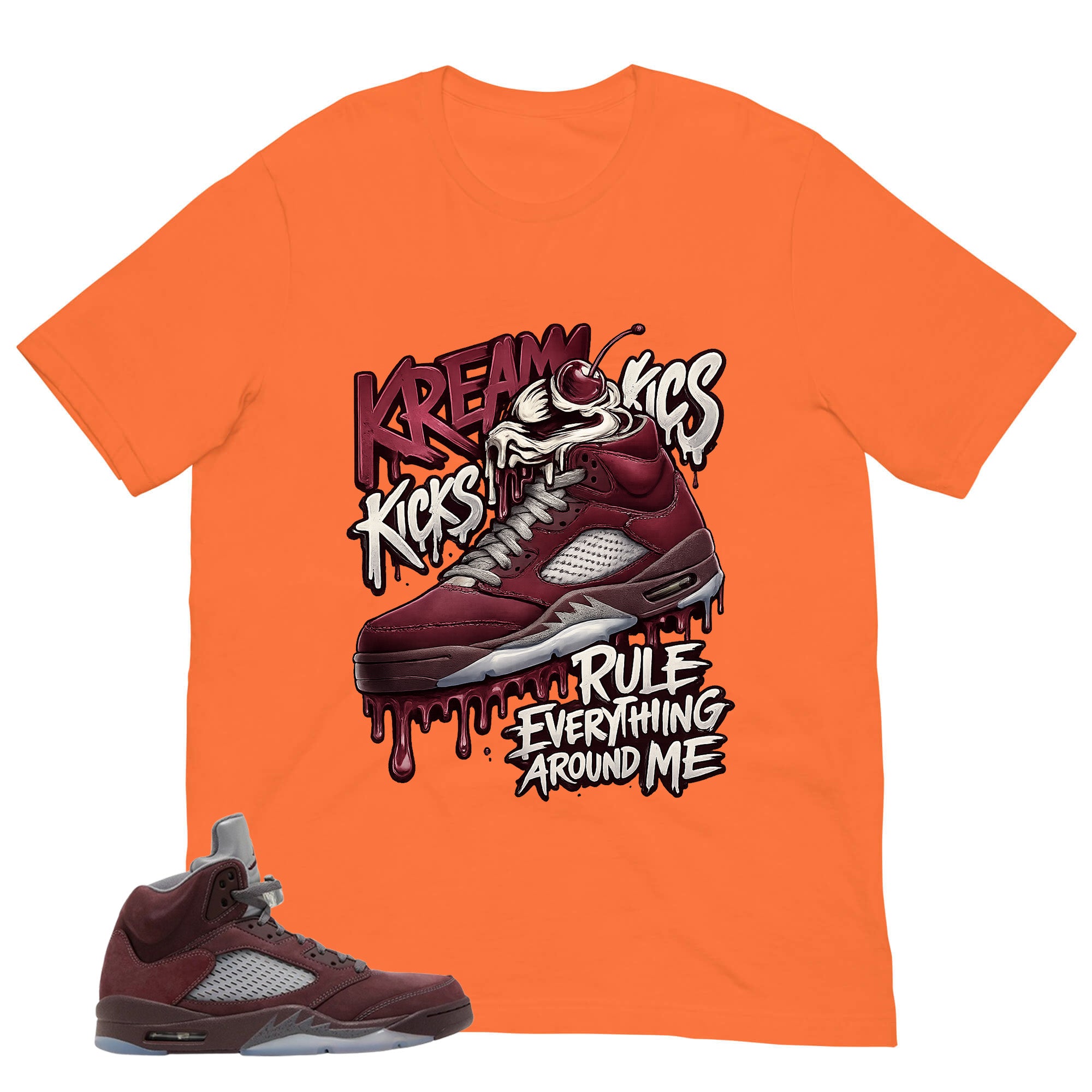 Graphic Tee to Match Air Jordan 5 Burgundy | Kream Kicks Shirt | Zadago