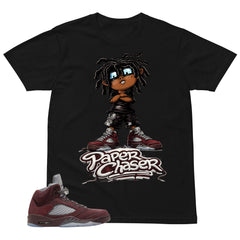 Graphic Tee to Match Air Jordan 5 Burgundy | Paper Chaser Shirt | Zadago