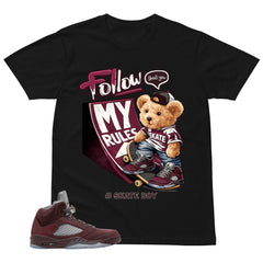 Graphic Tee to Match Air Jordan 5 Burgundy | Skate Boy Shirt | Zadago