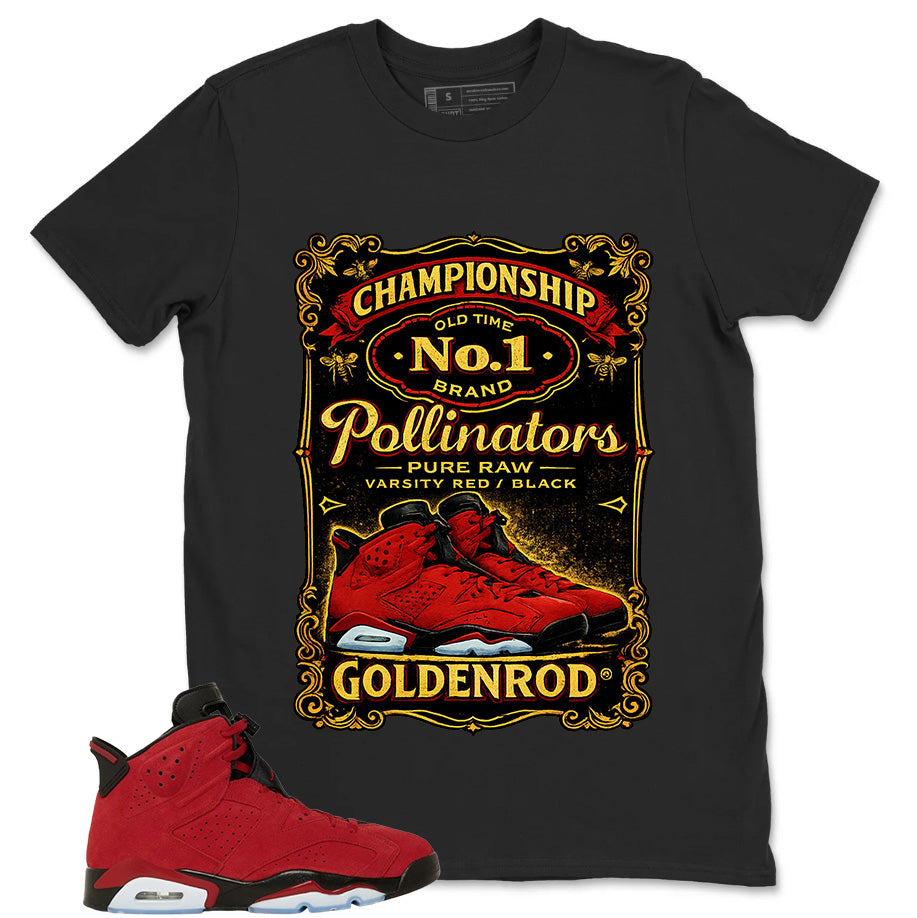 Graphic Tee to Match Air Jordan 6 Toro Bravo | Golden Rod Shirt | Zadago