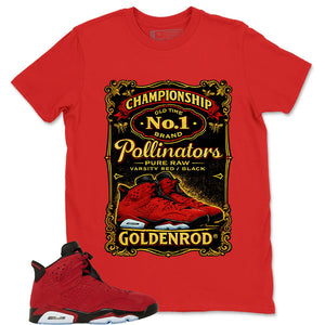 Graphic Tee to Match Air Jordan 6 Toro Bravo | Golden Rod Shirt | Zadago