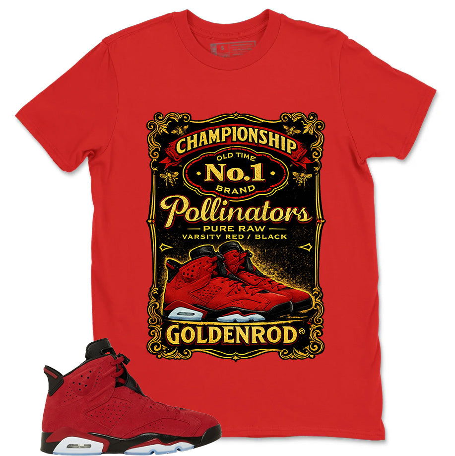 Graphic Tee to Match Air Jordan 6 Toro Bravo | Golden Rod Shirt | Zadago