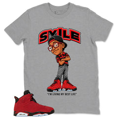 Graphic Tee to Match Air Jordan 6 Toro Bravo | Smile Face Shirt | Zadago