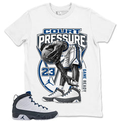 Graphic Tee to Match Flint Grey 9s - Court Pressure Shirt