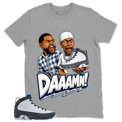 Graphic Tee to Match Flint Grey 9s - Daaamn Sneaker Shirt