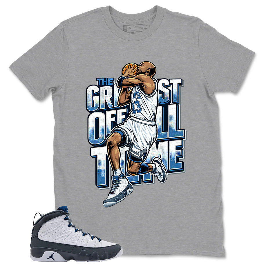 Graphic Tee to Match Flint Grey 9s - Greatest Of All Time Graphic