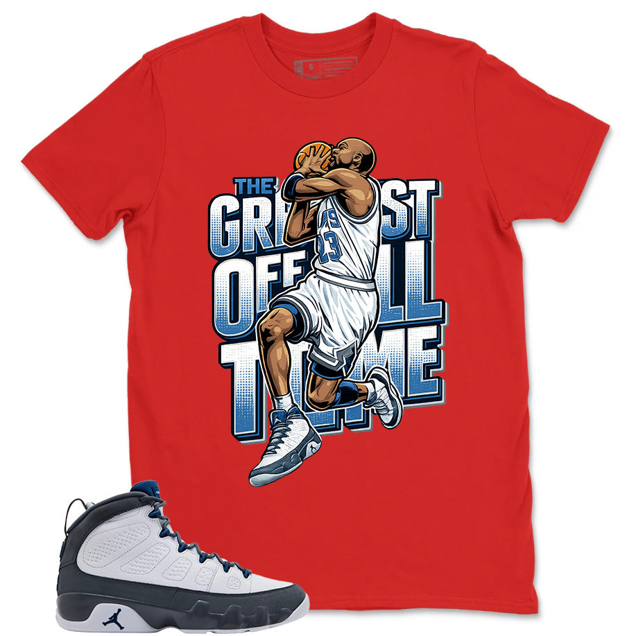 Graphic Tee to Match Flint Grey 9s - Greatest Of All Time Graphic