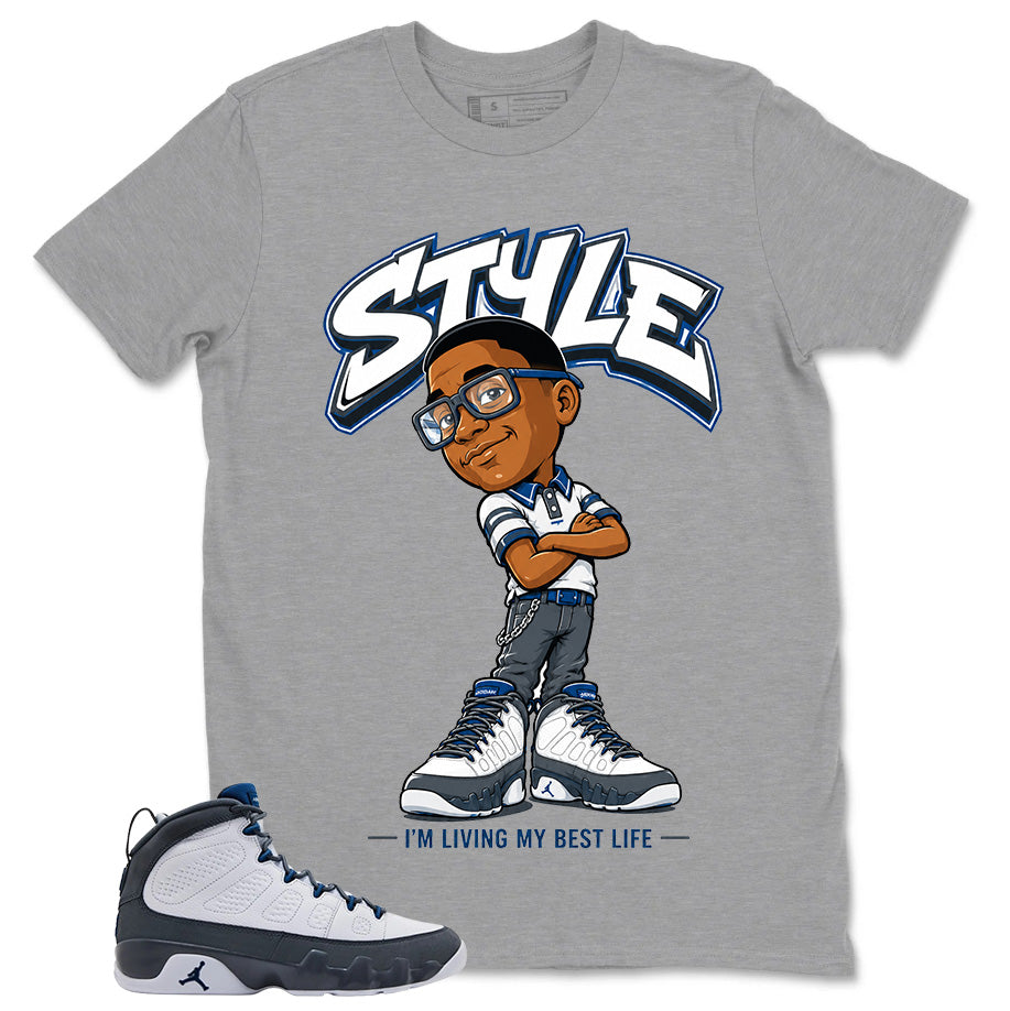 Graphic Tee to Match Flint Grey 9s - I'm Living My Best Life Shirt