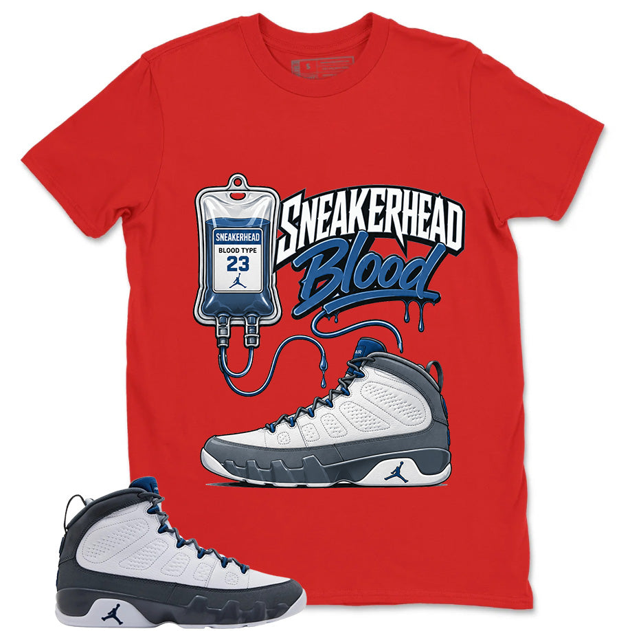 Graphic Tee to Match Flint Grey 9s - Sneakerhead Blood Shirt